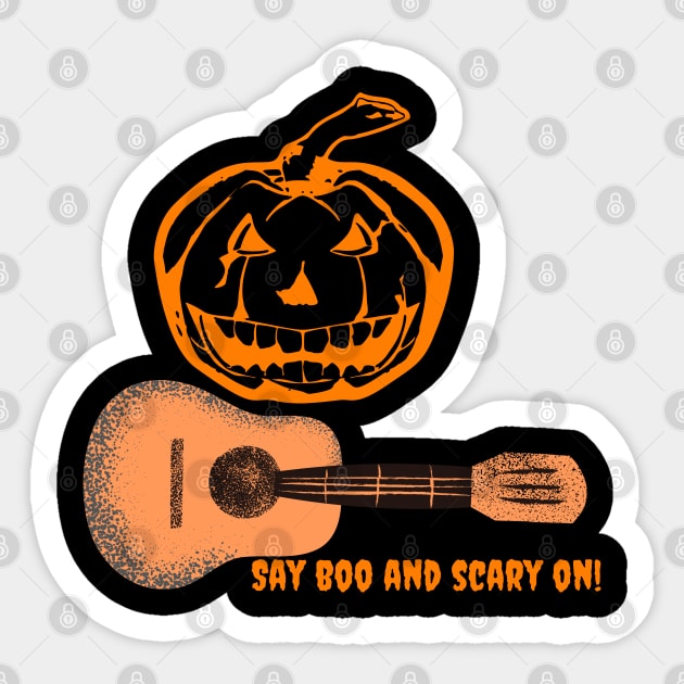 Say boo and scary on Sticker by Kachanan@BoonyaShop